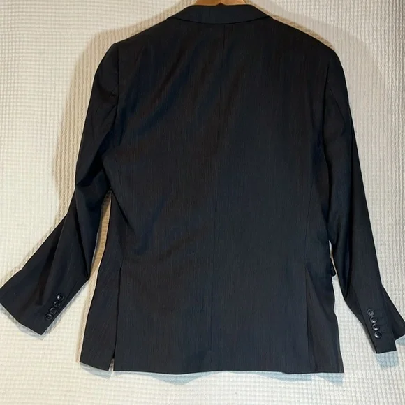 J. Ferrar Mens wool blazer slim dark gray
